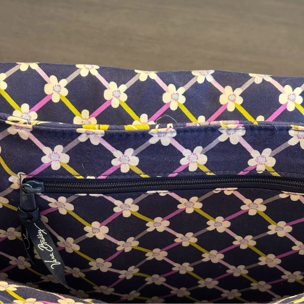 Vera Bradley Blue Purple Floral Quilted Women's Multi-purpose Bag